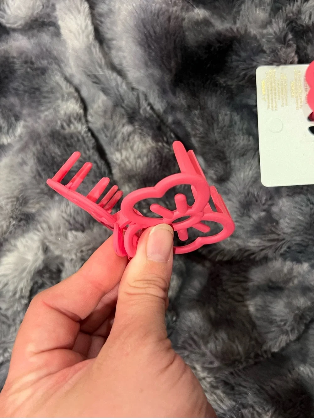 Pink Butterfly HK Hair Claw Clips - Set of 2